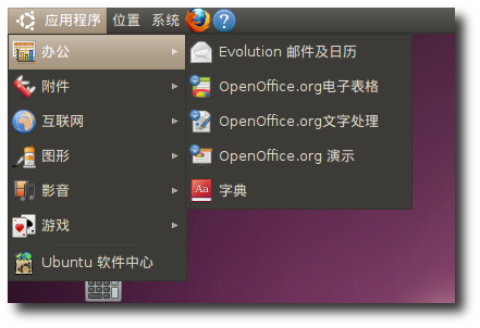 打开 OpenOffice.org